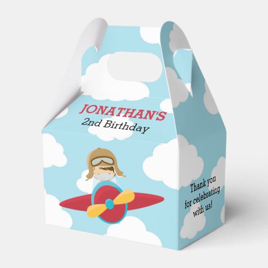 Ballotins Pilote Ballotin d'avion (bleu et rouge) (Arrière)