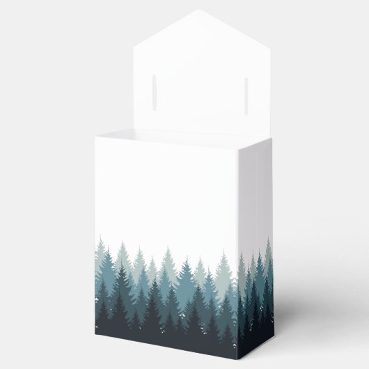 Ballotins Pine Arbre Aquarelle Forêt Mariage rustique (Ouvert)