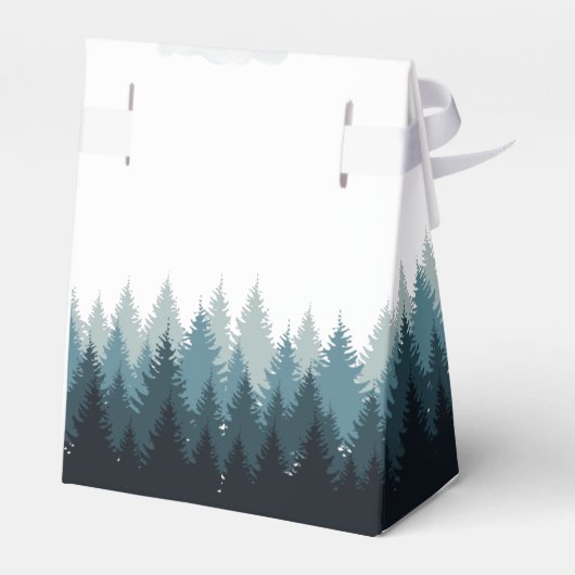 Ballotins Pine Arbre Aquarelle Forêt Mariage rustique (Arrière)