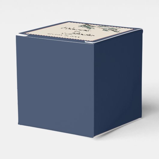 Ballotins Pine Blue Winter Wedding Carré Ballotin (Verso)