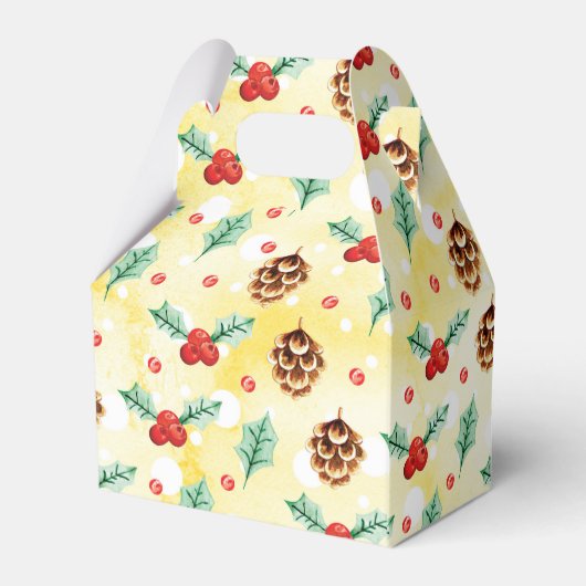 Ballotins Pine Cones et Holly Noël Motif (Arrière)