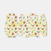 Ballotins Pine Cones et Holly Noël Motif (Déplié)