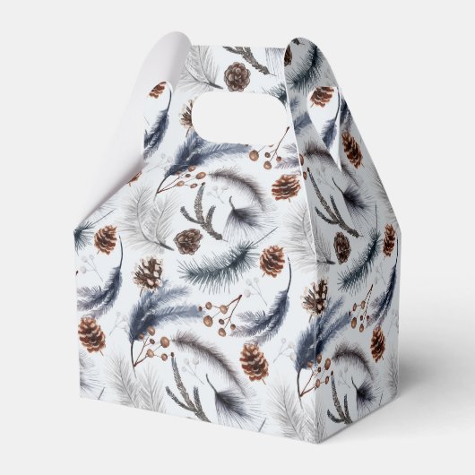 Ballotins Pine Cones & Pine Needles Aquarelles Motif (Arrière)