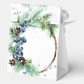 Ballotins Pine wreath winter baby shower favors personalized (Verso)