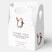 Ballotins Pingouin de cupcake rose célébration anniversaire (Ouvert)