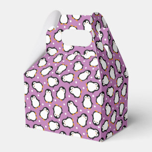 Ballotins Pingouin mignon motif violet motif