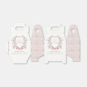 Ballotins Pink Blush Fleur sauvage Aquarelle Crest Graduatio (Déplié)