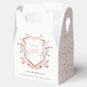 Ballotins Pink Blush Fleur sauvage Aquarelle Crest Graduatio (Ouvert)