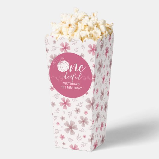 BALLOTINS PINK BOW & ARCH FALL PUMPKIN FLOWERS BIRTHDAY (Sauté)