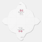 Ballotins Pink bow bridal shower name date pastel stylish te (Déplié)