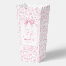 Pink Bow Cute Whimsical Chinoiserie Baby Shower