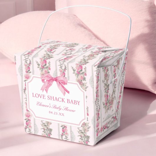 Ballotins Pink Bow Love Shack Baby shower Faveurs