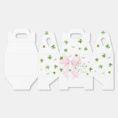 Ballotins Pink Bow Lucky One 1st Birthday Favor Boxes (Déplié)