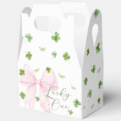 Ballotins Pink Bow Lucky One 1st Birthday Favor Boxes (Ouvrir)