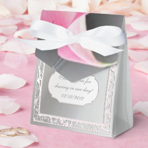 Ballotins Pink Calla Lily Mariage Favor Box