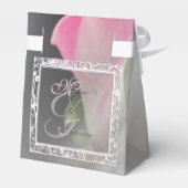 Ballotins Pink Calla Lily Mariage Favor Box (Arrière)