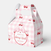 Ballotins Pink Coquette Bow Cherry First Birthday Party (Arrière)