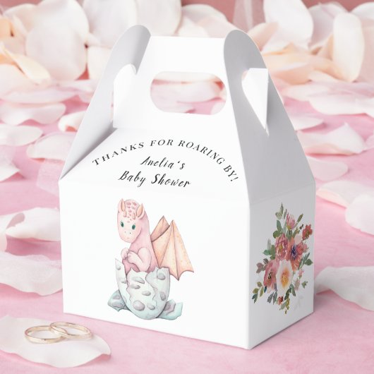 Ballotins Pink Dragon Baby Shower "Thanks For Roaring By" (Mariage)