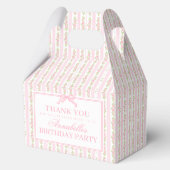 Ballotins Pink Fancy Floral Birthday Party Gable Favor (Verso)