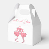 Ballotins Pink Flamingo Tropical Hawaiian Wedding Thank You (Verso)