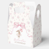 Ballotins Pink Floral Coquette Bow Bunny 1st Birthday (Ouvert)