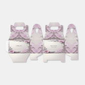 Ballotins Pink Floral Frame Favor Box (Déplié)