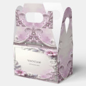 Ballotins Pink Floral Frame Favor Box (Ouvert)