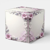 Ballotins Pink Floral Frame Favor Box (Arrière)