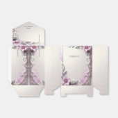 Ballotins Pink Floral Frame Favor Box (Déplié)