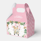 Ballotins Pink Floral Jungle Safari Animaux Fille Anniversai (Verso)