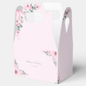 Ballotins Pink floral wedding Favor boxes customizable  (Ouvert)