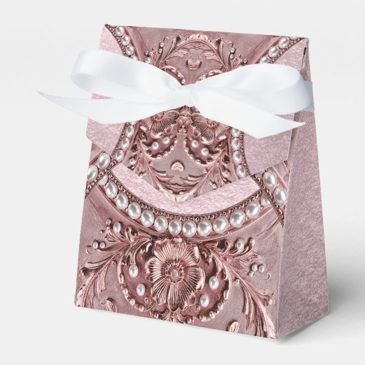 Ballotins Pink Flower Favor Box (Verso)