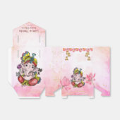 Ballotins Pink Ganesha lotus Indian merci pour (Déplié)