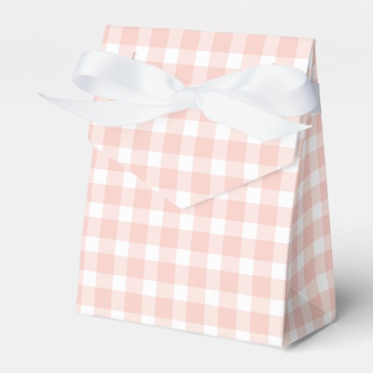 Ballotins Pink Gingham Favor Box (Verso)