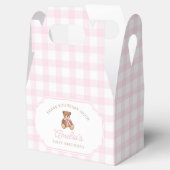 Ballotins Pink Gingham Teddy Bear Beary First Birthday (Ouvert)