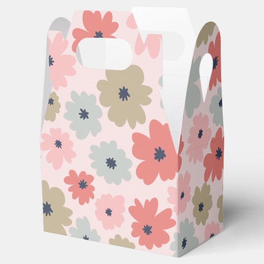 Ballotins Pink Green et Blue Floral Gabled Party Favoriser B (Ouvert)