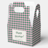 Ballotins Pink Green Gingham Plaid Personalized Christmas (Ouvert)