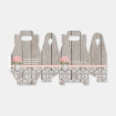 Ballotins Pink Hydrangea Mason Jar Mariage Favor boîte cadea (Déplié)