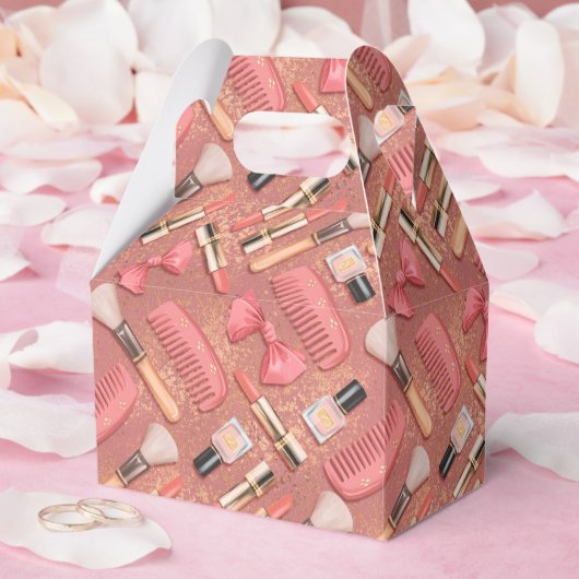 Ballotins Pink Makeup Cosmetics Pattern Glitter (Mariage)