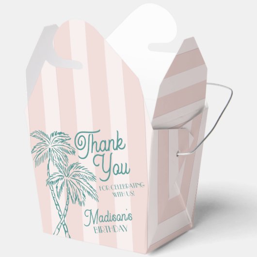 Ballotins Pink Palm Spring Pastel Beach Anniversaire (Ouvrir)