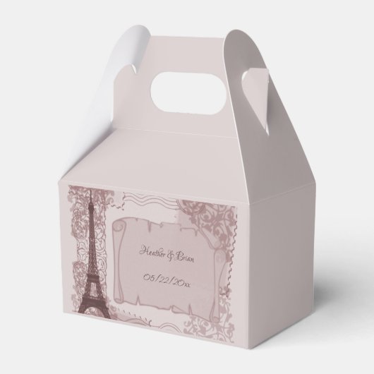 Ballotins Pink Paris Mariage Favoriser Box (Verso)