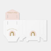 Ballotins Pink Pastel Aquarelle Rainbow fête d'anniversaire (Déplié)