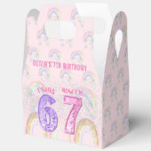 Ballotins Pink Rainbow Six Seven 67 Birthday Favor Boxes (Ouvrir)