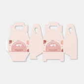 Ballotins Pink Retro Pumpkin First Birthday Favor Boxes (Déplié)
