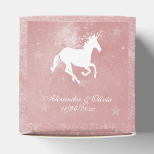 Ballotins Pink Unicorn mariage Favor Box
