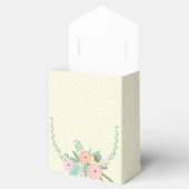 Ballotins Pink Wedding Favor Box Vos Photos Monogram Jaune (Ouvert)