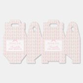 Ballotins Pink & White Fancy Floral Baby Shower Gable Favor (Déplié)