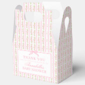 Ballotins Pink & White Fancy Floral Baby Shower Gable Favor (Ouvrir)