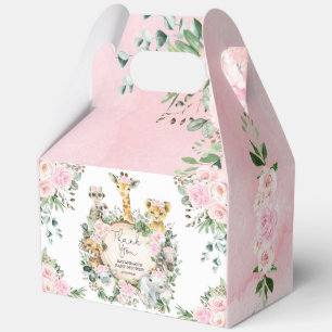 Ballotins Pink Wild Jungle Safari Animaux Baby Girl Douche