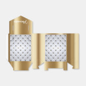 Ballotins Pintuck look blanc et or élégant (Déplié)